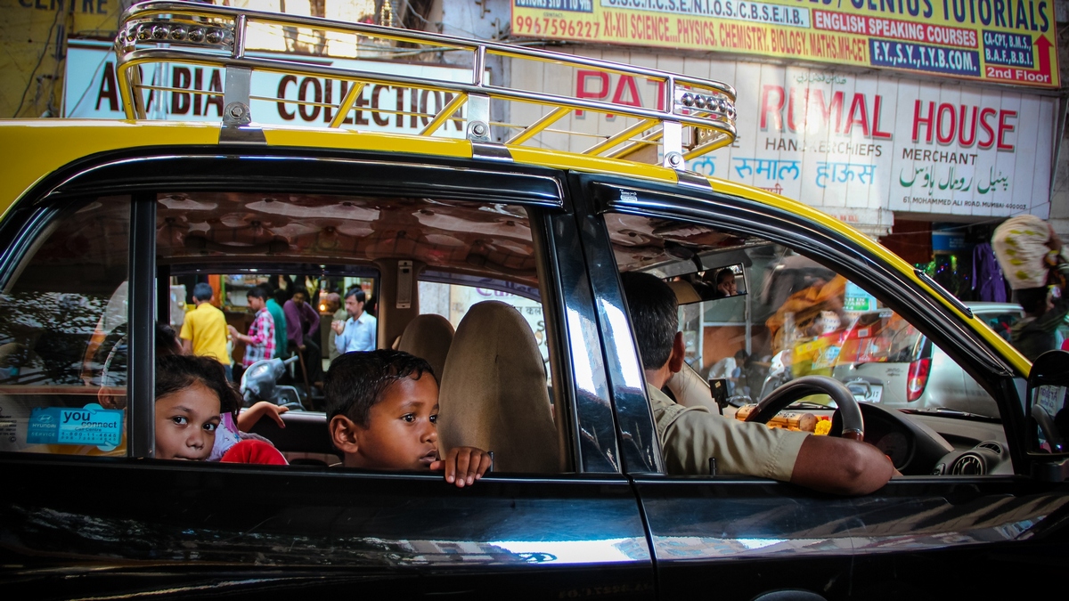 Mumbai taxi, India, 2014